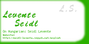 levente seidl business card